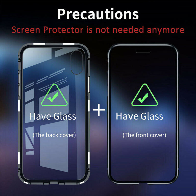 Tongdaytech Magnetic Case For Samsung Galaxy S20 S10 S9 S8 Plus 360 Protective Metal Tempered Glass Cover For Note 10 9 8 Plus